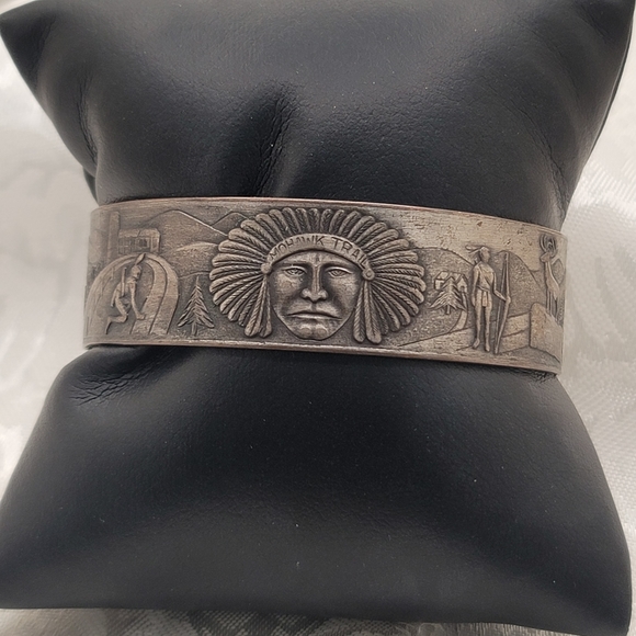 Mohawk Trail Vintage Copper Bracelet Engraved Vintage COOL - Picture 4 of 6